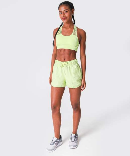 Top Fitness Nadador Recorte Tela Com Bojo Marisa