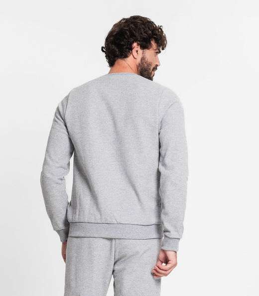 Blusão Masculino Em Moletom Rovitex Cinza