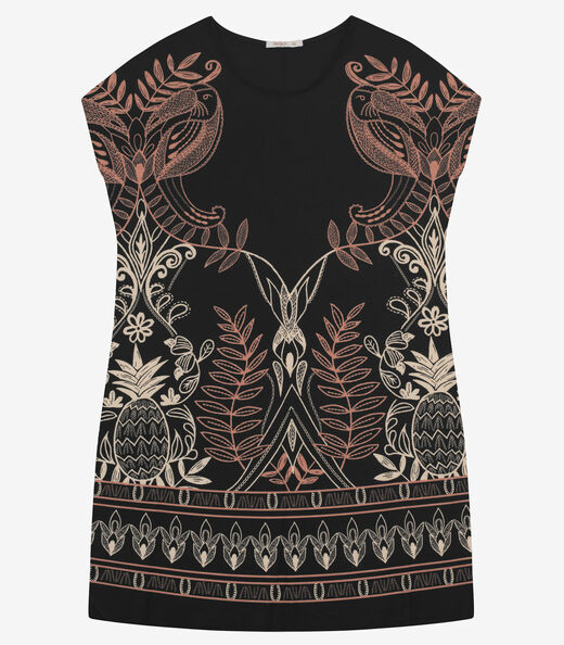 Vestido Curto Plus Size Secret Glam Preto