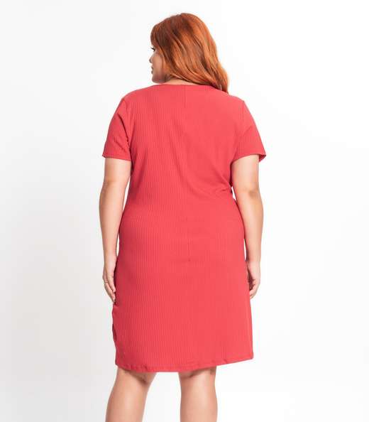 Vestido Feminino Plus Size Secret Glam Vermelho