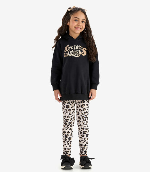Conjunto Blusão com Legging Rovi Kids Preto