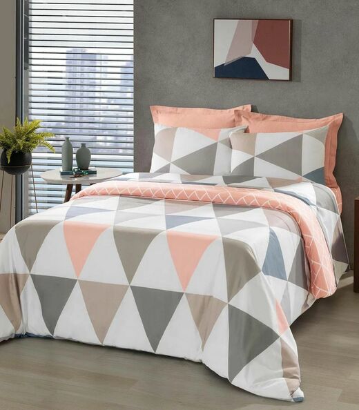 Jogo De Cama 200 Fios Queen 4 Peças Lar E Lazer Branco