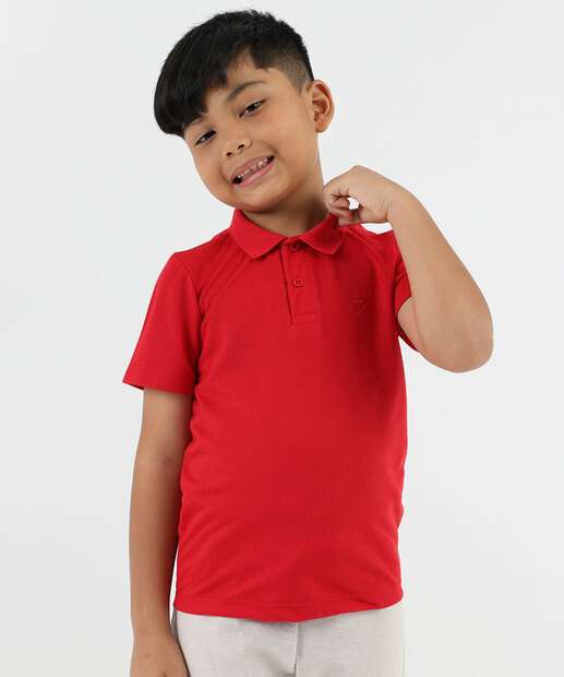 Image_Polo Infantil Manga Curta Marisa Tam 4 a 10 Vermelho