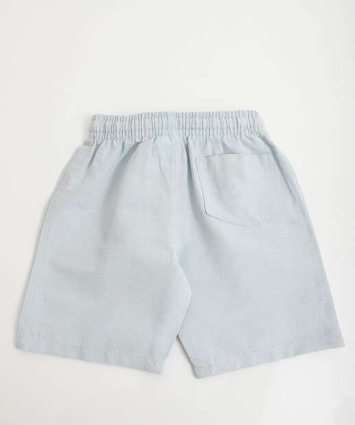 Bermuda Infantil Textura MR Tam 1 a 3 Azul