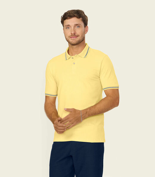 Image_Camisa Polo Masculina Piquet Duplo Diametro Amarelo