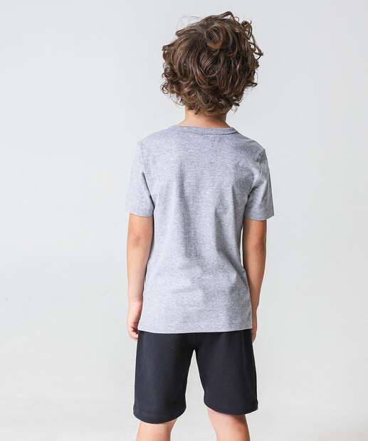 Conjunto Infantil Mescla Hulk Marvel Tam 4 a 10 Cinza