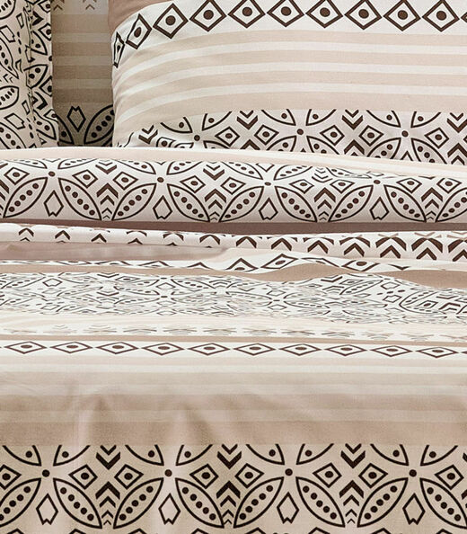 Jogo De Cama Classic Solteiro 3 Peças Teka Bege