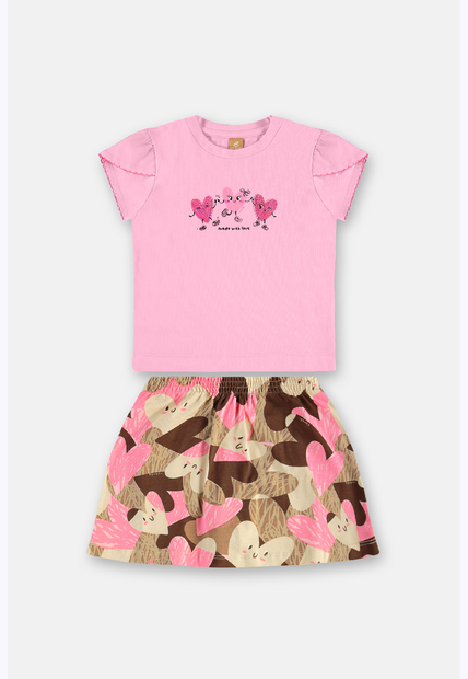 Conjunto Blusa Saia Short Up Baby