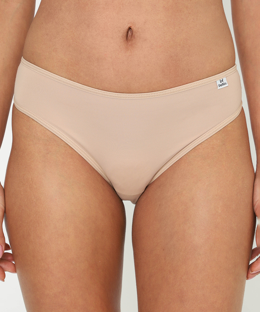 Kit 3 Calcinhas Tanga Estampa Poá DelRio Bege