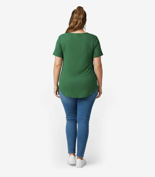 Blusa Feminina Plus Size da Infinita Cor Verde