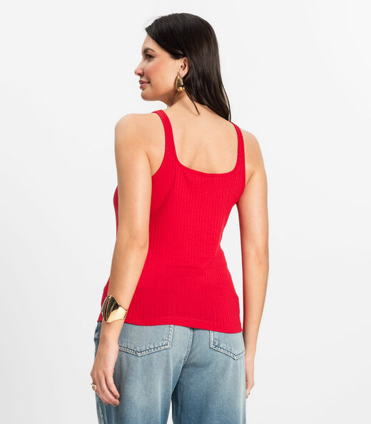 Regata em Ribana Canelada Rovitex Vermelho