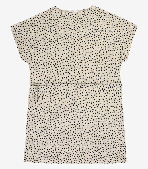 Vestido Feminino Curto Estampado Secret Glam Bege