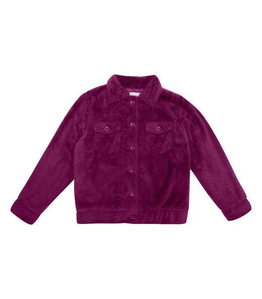 Jaqueta Juvenil Feminina Com Pelo Minty Roxo