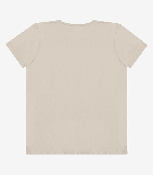 Blusa Feminina Manga Curta Estampada Select Bege