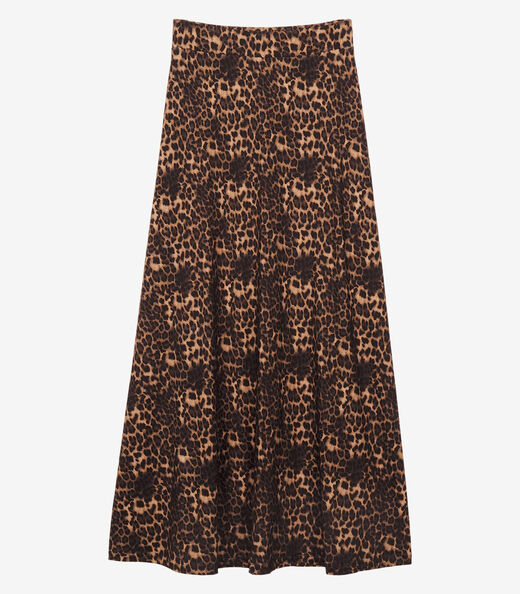 Saia Feminina Longa Animal Print Endless Marrom
