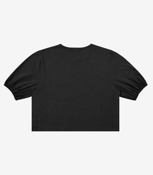 Blusa Manga Camponesa Feminina Rovitex Preto