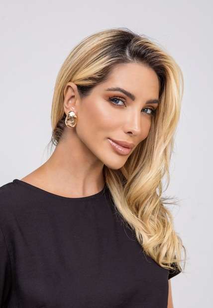 Image_Brinco Semijoia Orgânico  Acetinado Em Ródio Branco