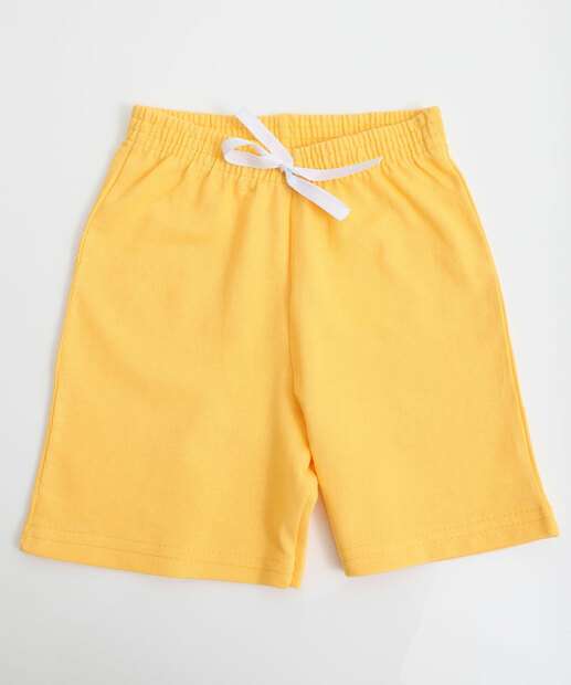 Image_Bermuda Infantil Moletinho MR Tam 1 a 3 Amarelo
