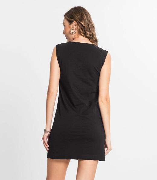 Vestido Liso Feminino Select Preto