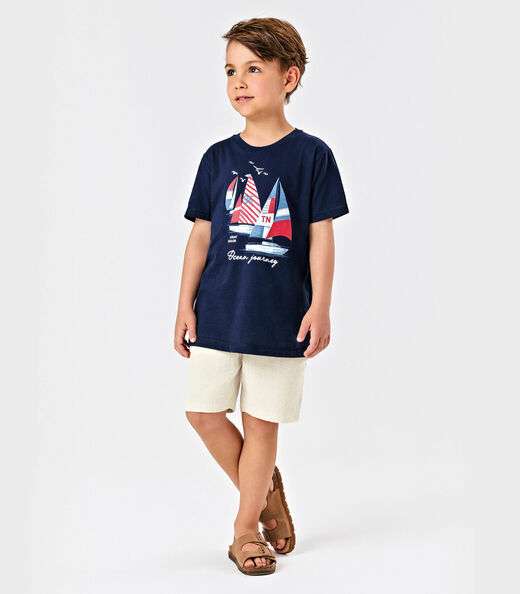 Camiseta Menino Cotton Trick Nick Azul