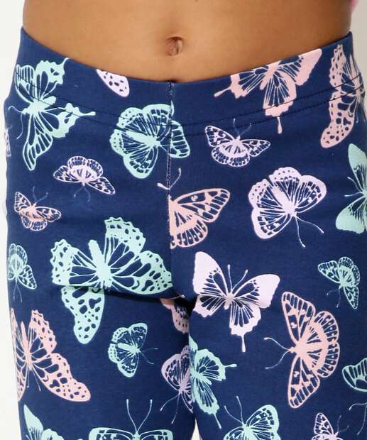 Calça Infantil Legging Borboletas Marisa Tam 4 a 10