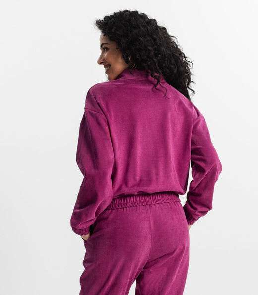 Jaqueta Suede Feminina Rovitex Roxo