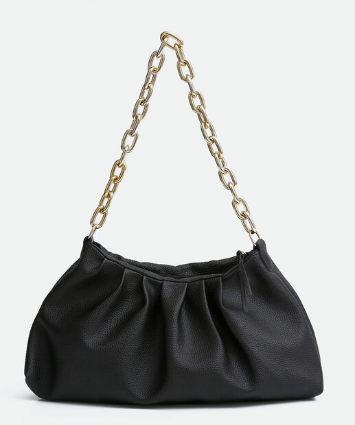 Bolsa de Ombro Baguete Feminina Textura Corrente Marisa