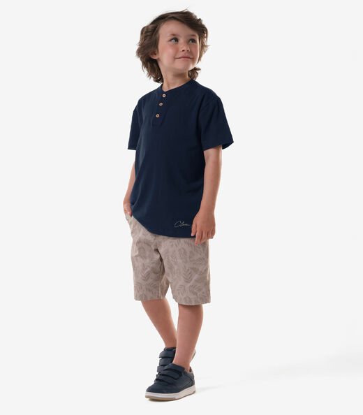 Conjunto Infantil Camiseta Com Bermuda Trick Nick Azul