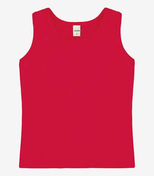 Regata Básica Infantil Feminina Rovitex Kids Vermelho
