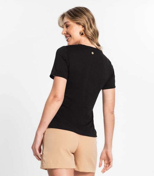 Blusa Feminina Decote V Endless Preto