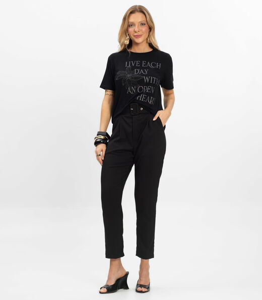 Blusa Feminina Viscotorcion Rovitex Preto