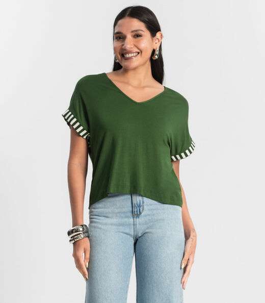 Blusa Feminina Viscotorcion Rovitex Verde