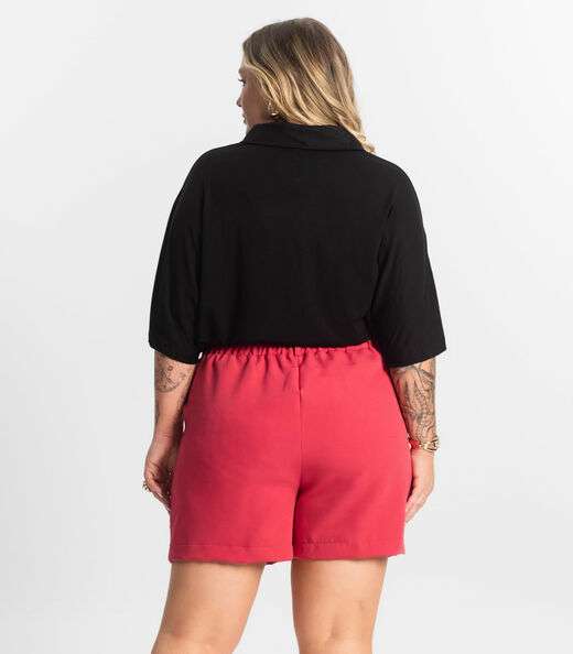 Shorts Feminino Alfaiate Secret Glam Vermelho