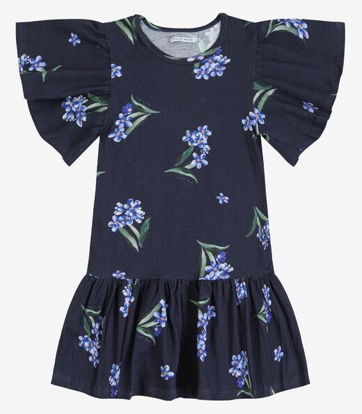 Vestido Infantil em Cotton Leve Trick Nick Azul