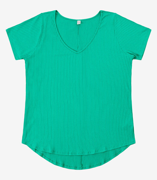 Blusa Feminina Plus Size da Infinita Cor Verde