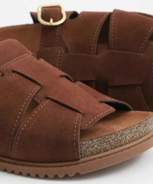 Rasteirinha Feminina Birken Fivelas Beira Rio Marrom