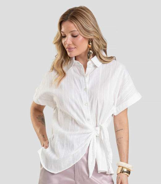 Image_Camisa Feminina em Tricoline Dianna Bege