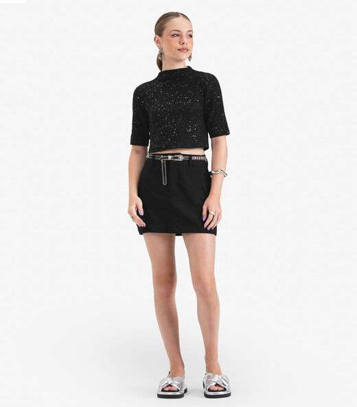 Image_Blusa Juvenil Feminina Manga Curta em Ribana Minty Preto