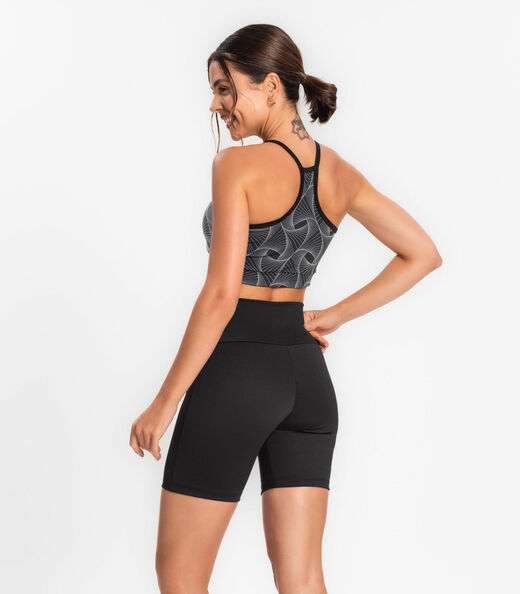 Bermuda Ciclista Feminina Básica Academia FTK Preto