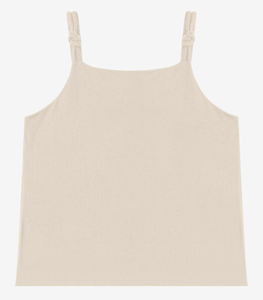 Blusa de Alça Feminina Endless. Bege