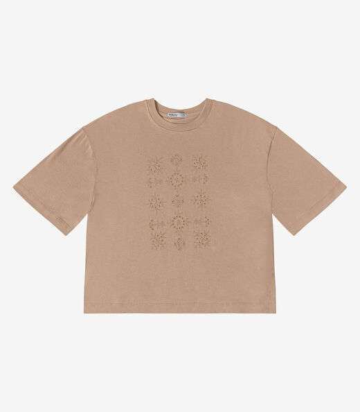 Image_T- Shirt Feminina Meia Malha Endless Marrom