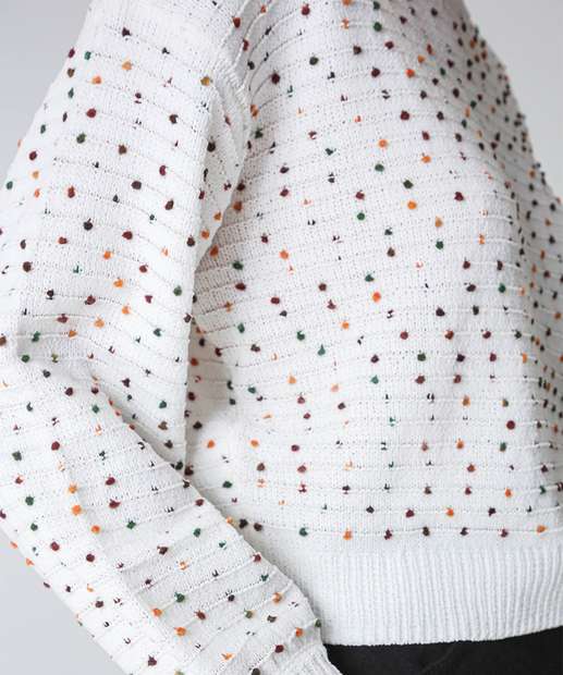 Suéter Feminino Tricô Textura Marisa Bege