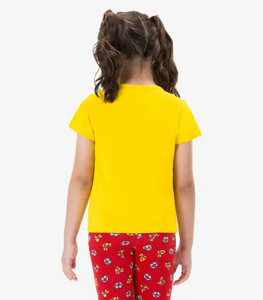 Blusa Básica Infantil Feminina Rovitex Kids Amarelo