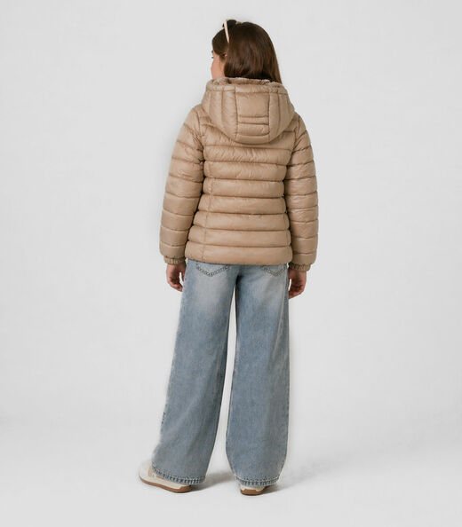 Jaqueta Infantil Menina Peluciada Sea Surf Bege