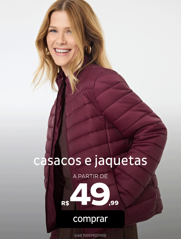 Alerta Rosa Casacos e Jaquetas a partir de R$49,99 Alerta Rosa Casacos e Jaquetas a partir de R$49,99
