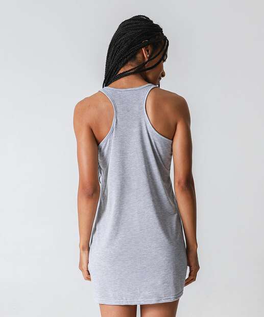 Camisola Sem Maga Estampa Urso Marisa Cinza