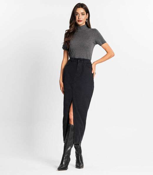 Blusa Feminina Gola Alta Endless Cinza