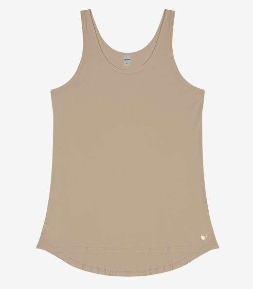 Regata Feminina Básica em Viscotorcion Rovitex Marrom