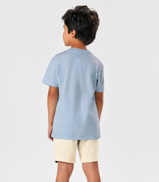 Conjunto Menino Camiseta Com Bermuda Trick Nick Azul