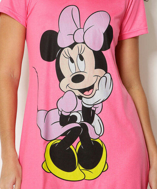 Camisola Estampa Minnie Manga Curta Disney